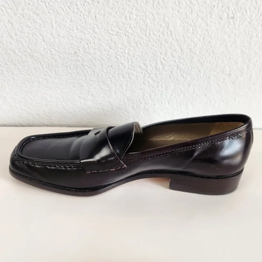 Cole Haan Eileen Leather Penny Loafers in Amber Brown 7.5B - Picture 4 of 12